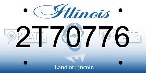 2T70776 Illinois License Plate
