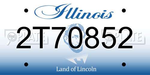 2T70852 Illinois License Plate