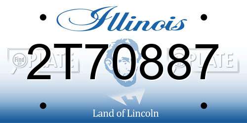 2T70887 Illinois License Plate