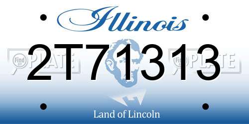 2T71313 Illinois License Plate