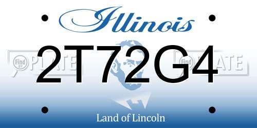 2T72G4 Illinois License Plate