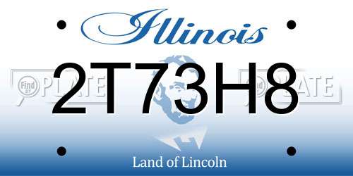 2T73H8 Illinois License Plate