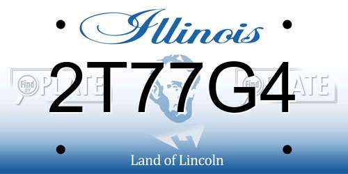 2T77G4 Illinois License Plate