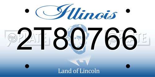 2T80766 Illinois License Plate