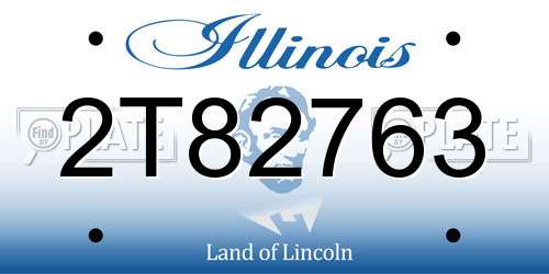 2T82763 Illinois License Plate