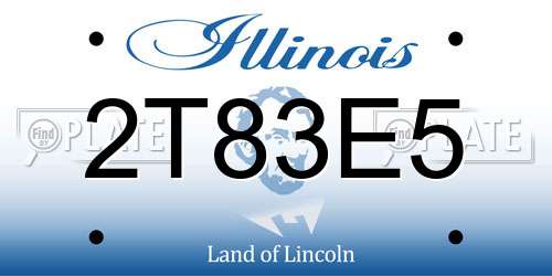 2T83E5 Illinois License Plate