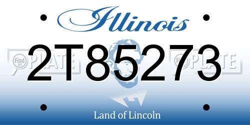 2T85273 Illinois License Plate