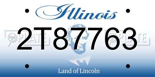 2T87763 Illinois License Plate