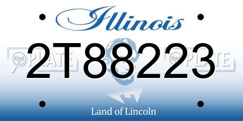 2T88223 Illinois License Plate