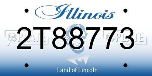 2T88773 Illinois License Plate