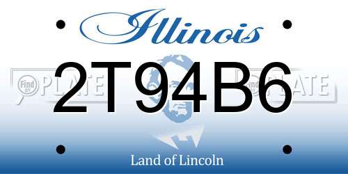 2T94B6 Illinois License Plate