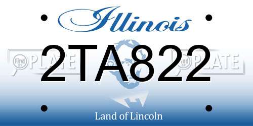 2TA822 Illinois License Plate