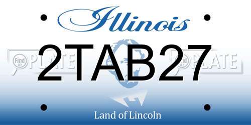 2TAB27 Illinois License Plate