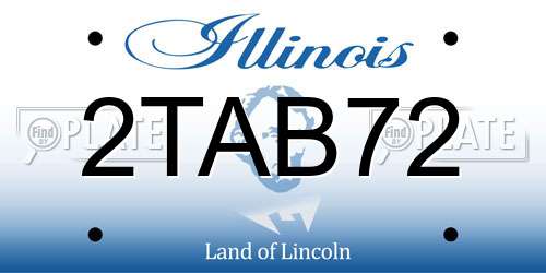 2TAB72 Illinois License Plate
