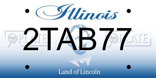 2TAB77 Illinois License Plate