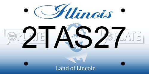 2TAS27 Illinois License Plate
