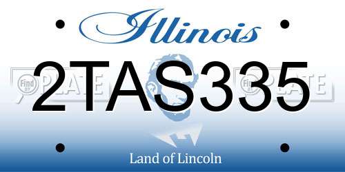 2TAS335 Illinois License Plate