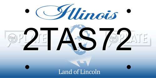 2TAS72 Illinois License Plate
