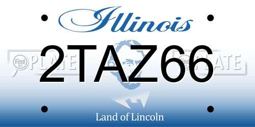 2TAZ66 Illinois License Plate