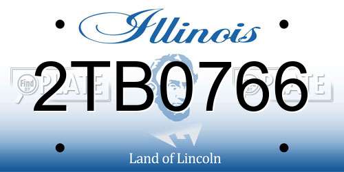 2TB0766 Illinois License Plate