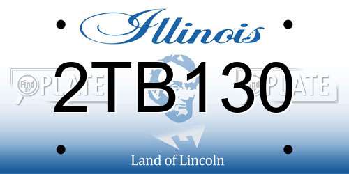 2TB130 Illinois License Plate