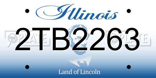2TB2263 Illinois License Plate