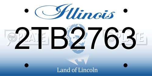 2TB2763 Illinois License Plate