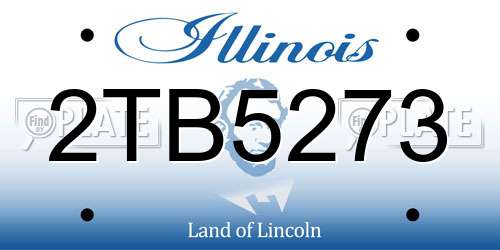2TB5273 Illinois License Plate