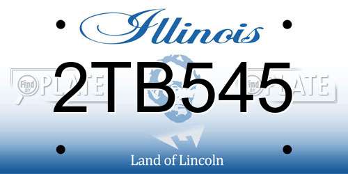 2TB545 Illinois License Plate