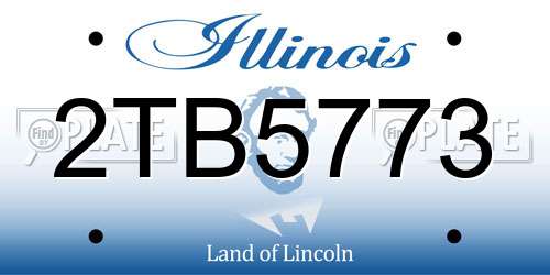 2TB5773 Illinois License Plate
