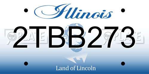 2TBB273 Illinois License Plate