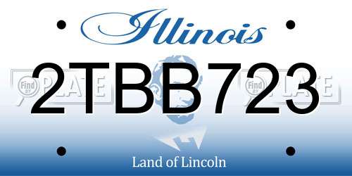2TBB723 Illinois License Plate