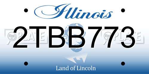 2TBB773 Illinois License Plate