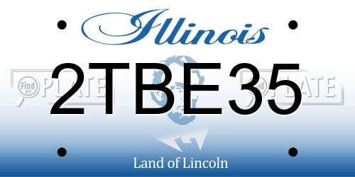 2TBE35 Illinois License Plate