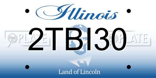 2TBI30 Illinois License Plate