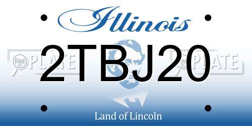 2TBJ20 Illinois License Plate