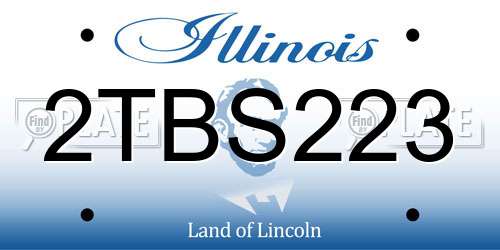 2TBS223 Illinois License Plate
