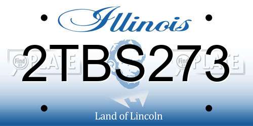 2TBS273 Illinois License Plate