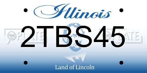 2TBS45 Illinois License Plate
