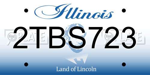 2TBS723 Illinois License Plate