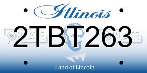 2TBT263 Illinois License Plate