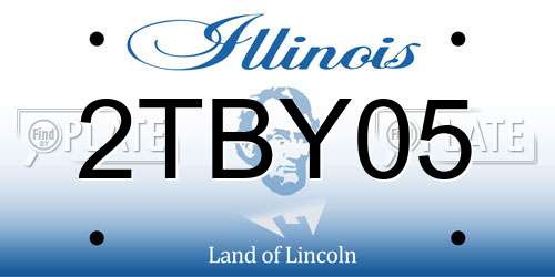 2TBY05 Illinois License Plate