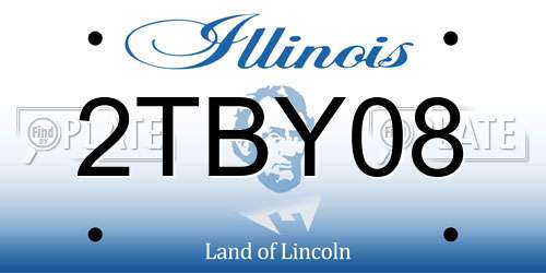2TBY08 Illinois License Plate
