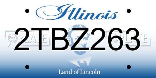 2TBZ263 Illinois License Plate