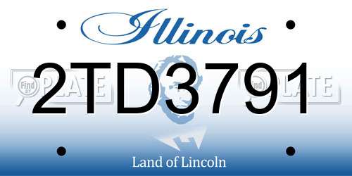 2TD3791 Illinois License Plate