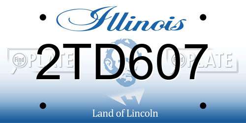 2TD607 Illinois License Plate