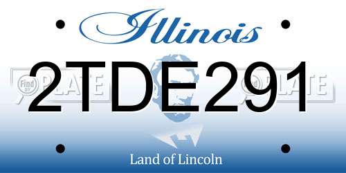 2TDE291 Illinois License Plate
