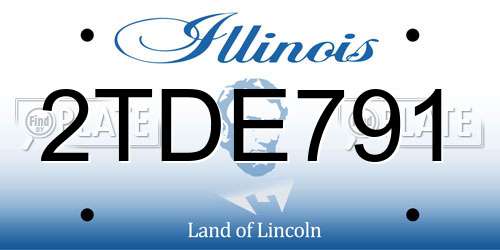 2TDE791 Illinois License Plate