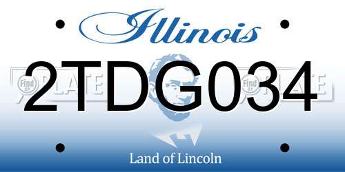 2TDG034 Illinois License Plate