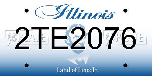 2TE2076 Illinois License Plate